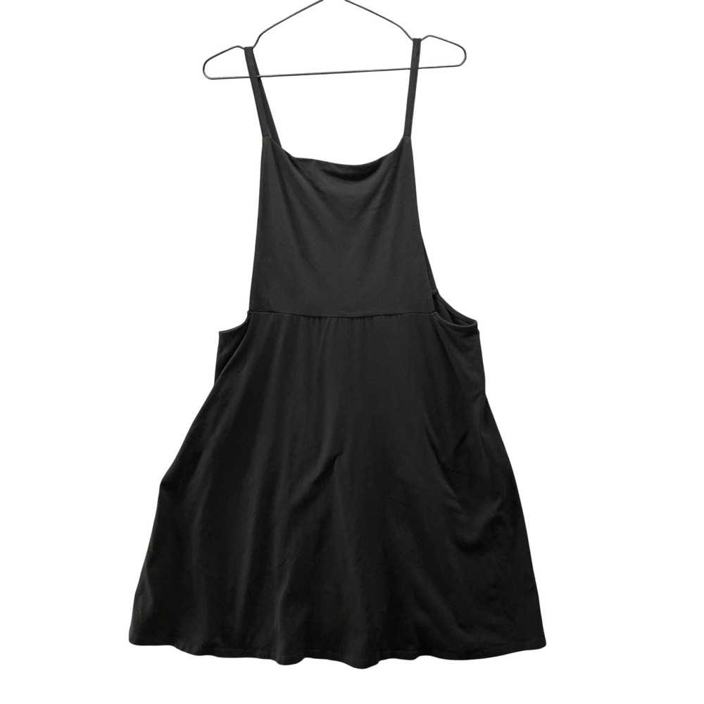 ASOS Black Mini Pinafore Dress